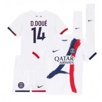 Paris Saint-Germain Desire Doue #14 Vonkajší Detský futbalový dres 2024-25 Krátky Rukáv (+ trenírky)